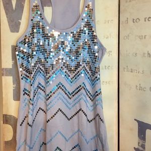Almost Famous sequin tank top
